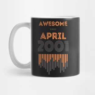 Awesome Since April 2001, 20 years old, 20th Birthday Gift Mug